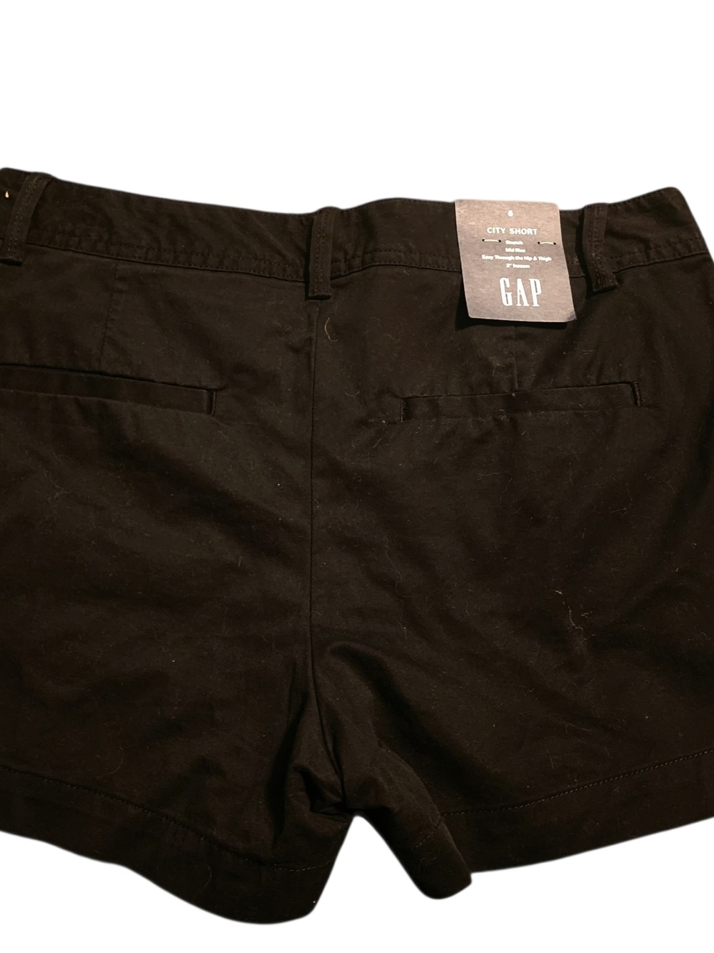 GAP Women's Black Flat Front City Shorts